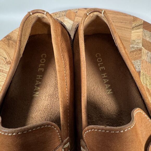 Cole Haan Men's 8.5 Wyatt Penny Driver C30966‎ Suede Brown British Tan - Picture 7 of 8